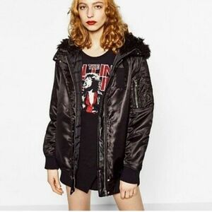 ZARA bomber black coat. Size M